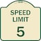 Signmission Speed Regulation Speed Limit 5 Mph Heavy-Gauge Aluminum Architectural Sign, 18" x 18", TG-1818-22876 A-DES-TG-1818-22876 - alternate 1